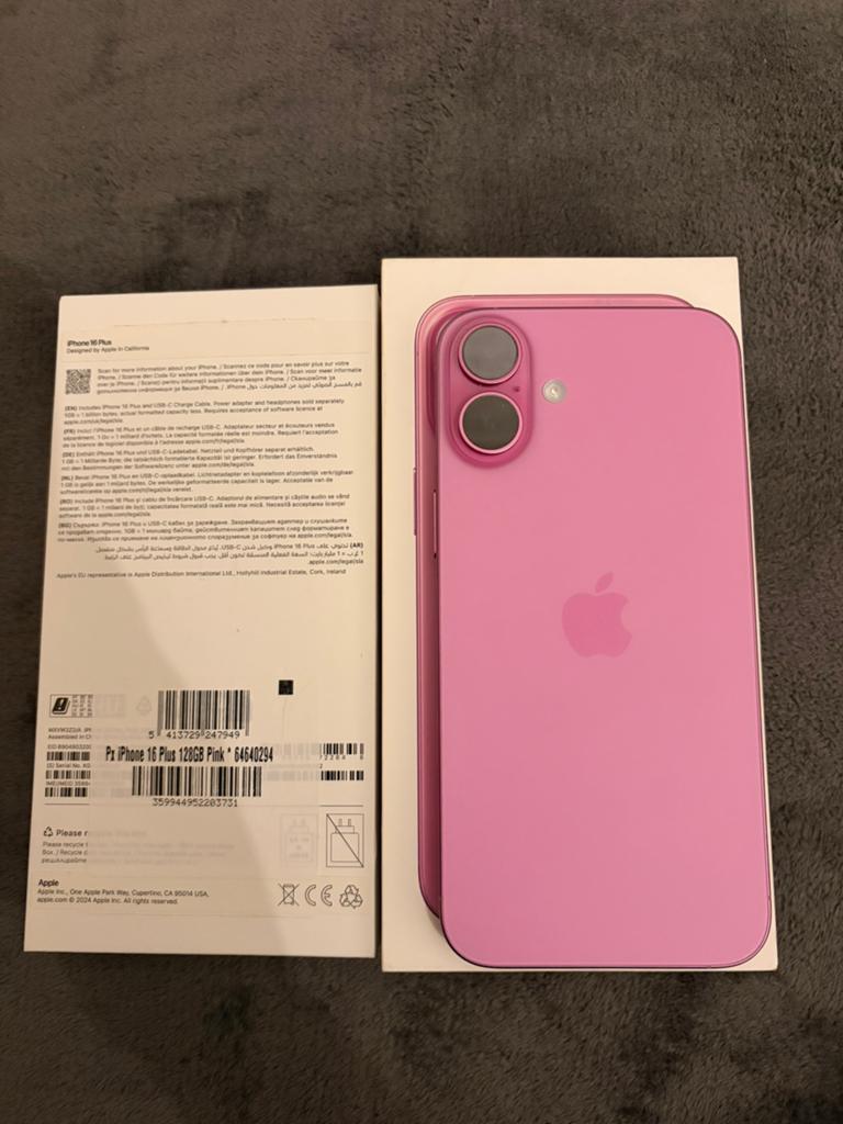 iPhone 16 Plus 128 Go Rose – État impeccable, Telecommunicatie, Mobiele telefoons | Apple iPhone, Zo goed als nieuw, 128 GB, iPhone 16 Plus