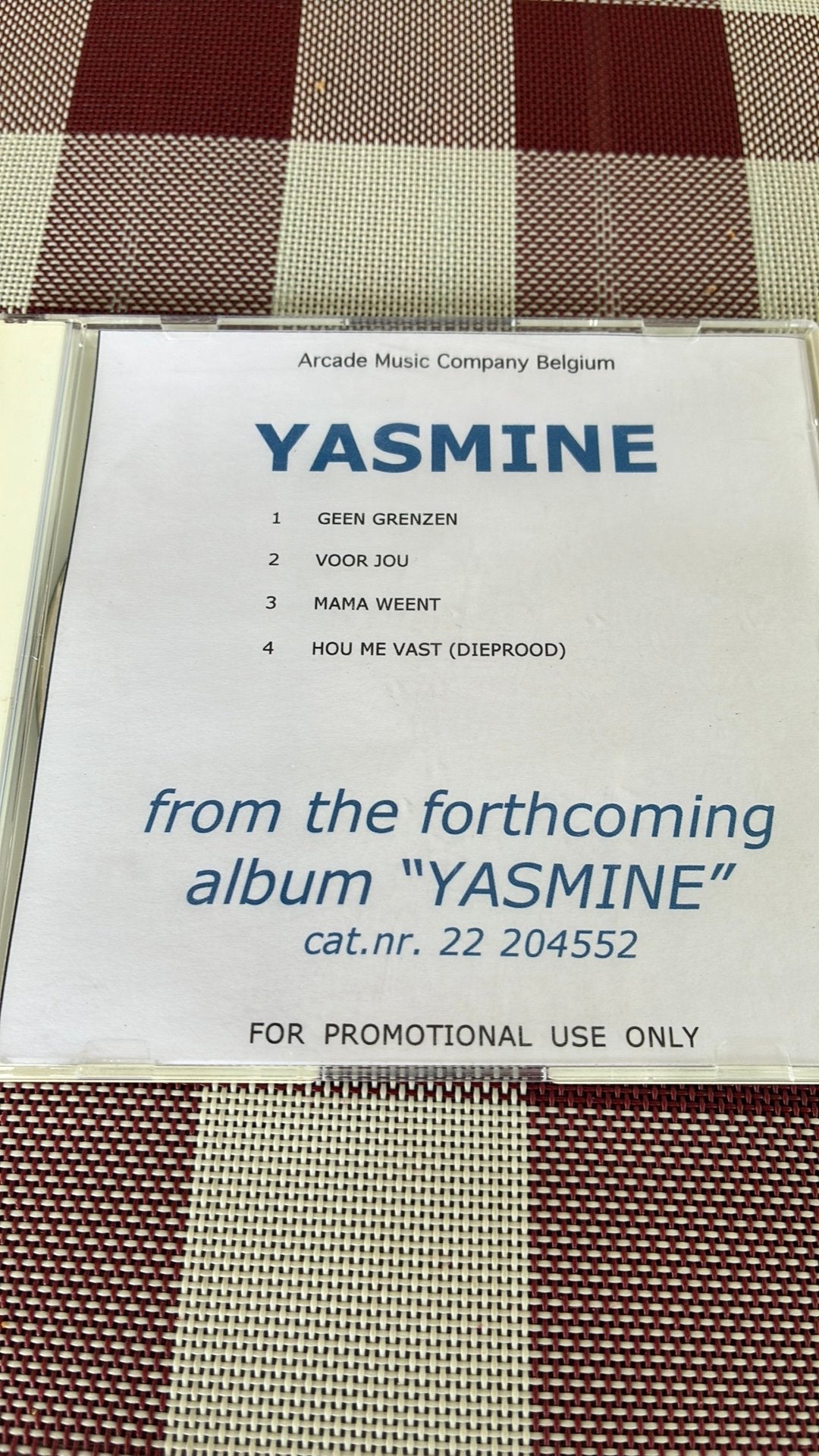 Yasmine - Promo CD met 4 tracks, CD & DVD, CD | Néerlandophone, Enlèvement ou Envoi, Comme neuf, Promo