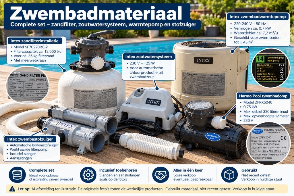 zwembad, Ophalen, Gebruikt, Verwarming