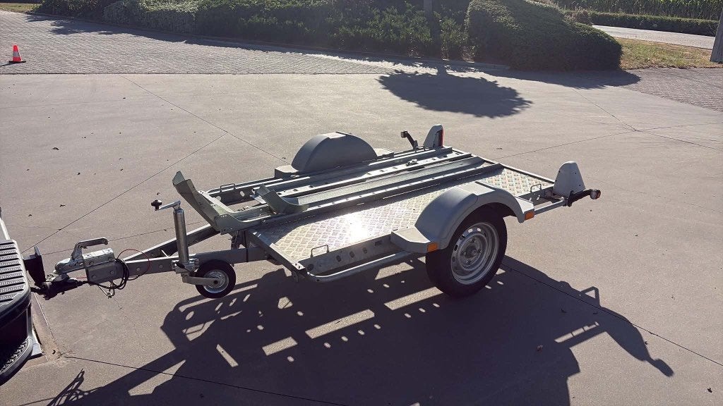 Kantelbare aanhangwagen voor motor, Auto diversen, Aanhangers en Bagagewagens, Ophalen, Gebruikt