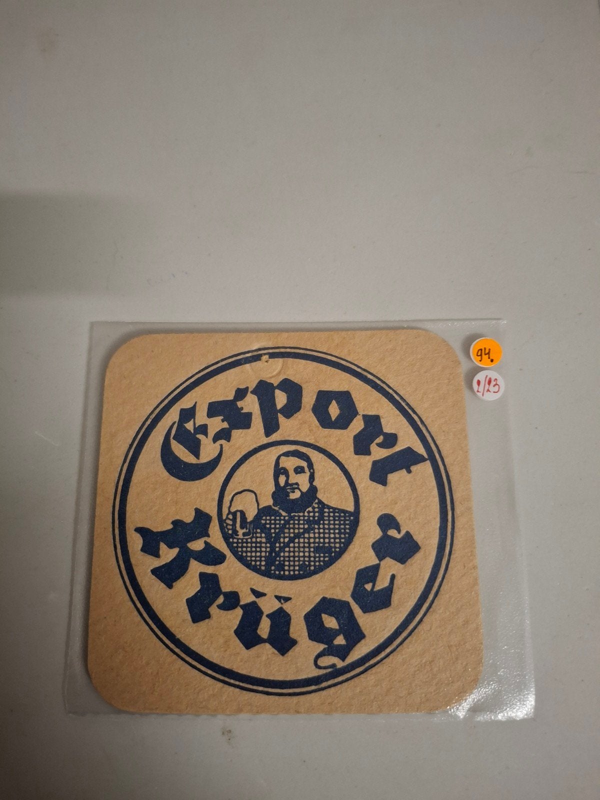 Oud bierviltje kruger export, Verzamelen, Biermerken, Ophalen of Verzenden