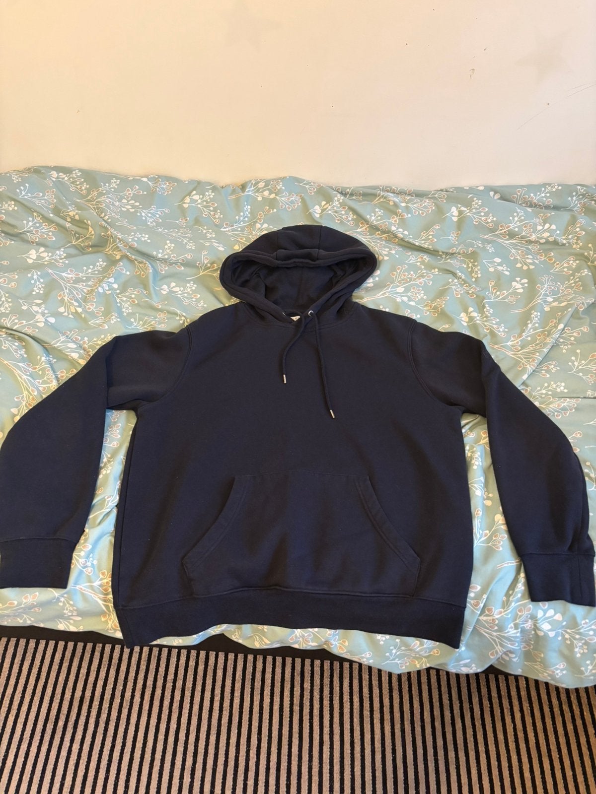 Donkerblauwe hoodie, Kleding | Heren, Wintersportkleding, Ophalen, Zo goed als nieuw, Maat 48/50 (M), Trui