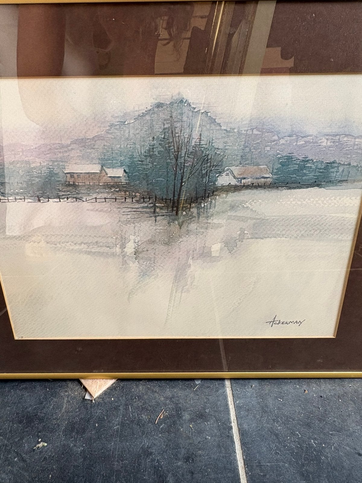 Aquarel, Antiek en Kunst, Ophalen, Aquarel, Gesigneerd