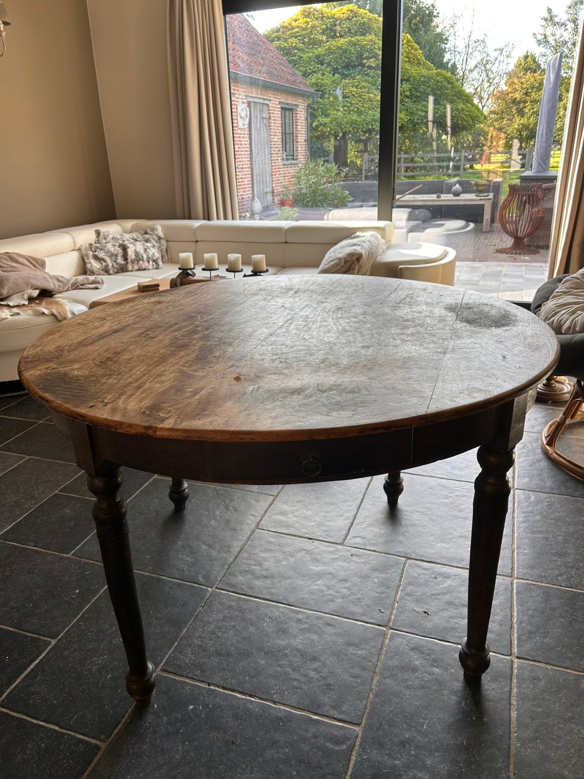 Antieke ronde tafel, Antiek en Kunst, Ophalen