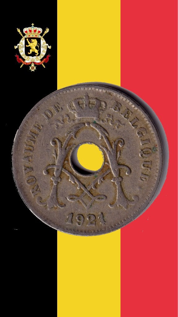 VARIANT: 10 cent 1921 FR (dubbele 2de 1) - Albert I, Postzegels en Munten, Verzenden, Losse munt