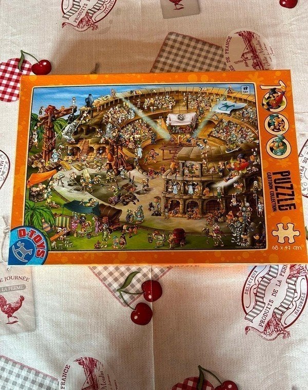 Puzzle 1000 pièces : Construction du Colisée, Enlèvement, 500 à 1500 pièces, Utilisé, Puzzle