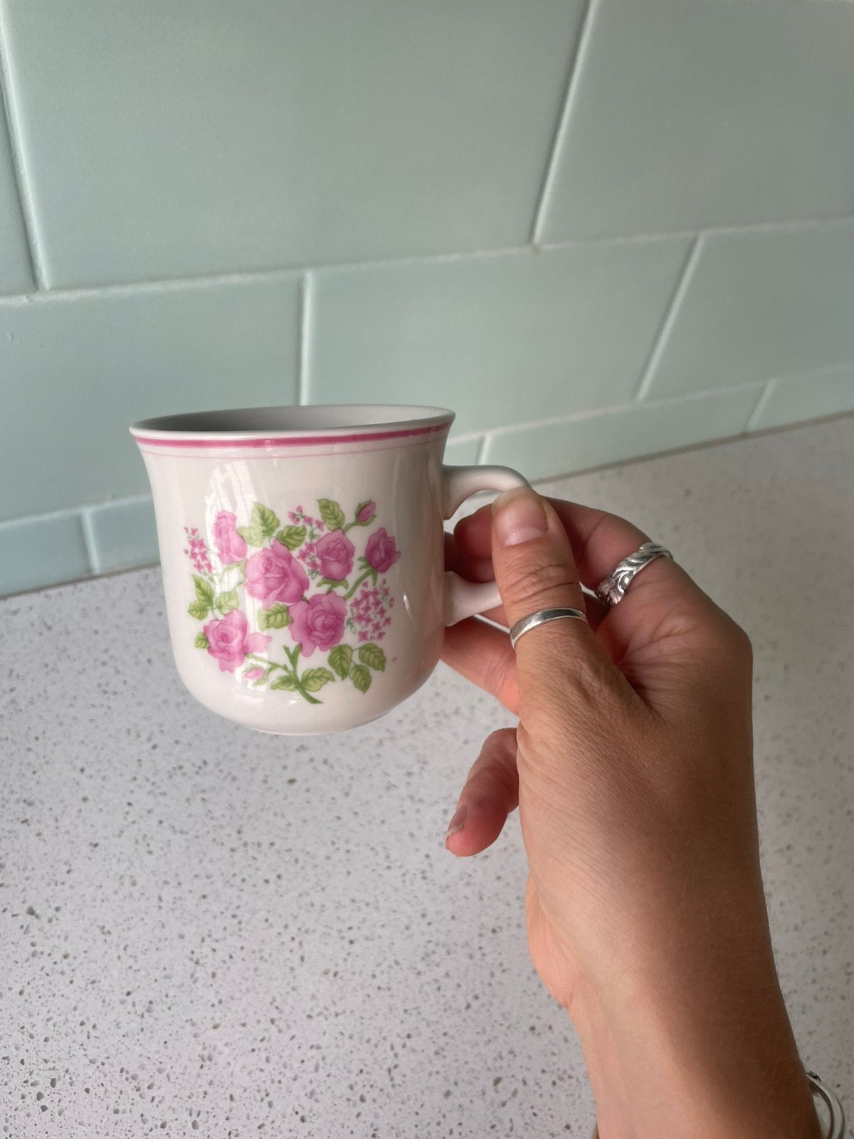 Vintage style tasje met bloemen, Antiek en Kunst, Ophalen