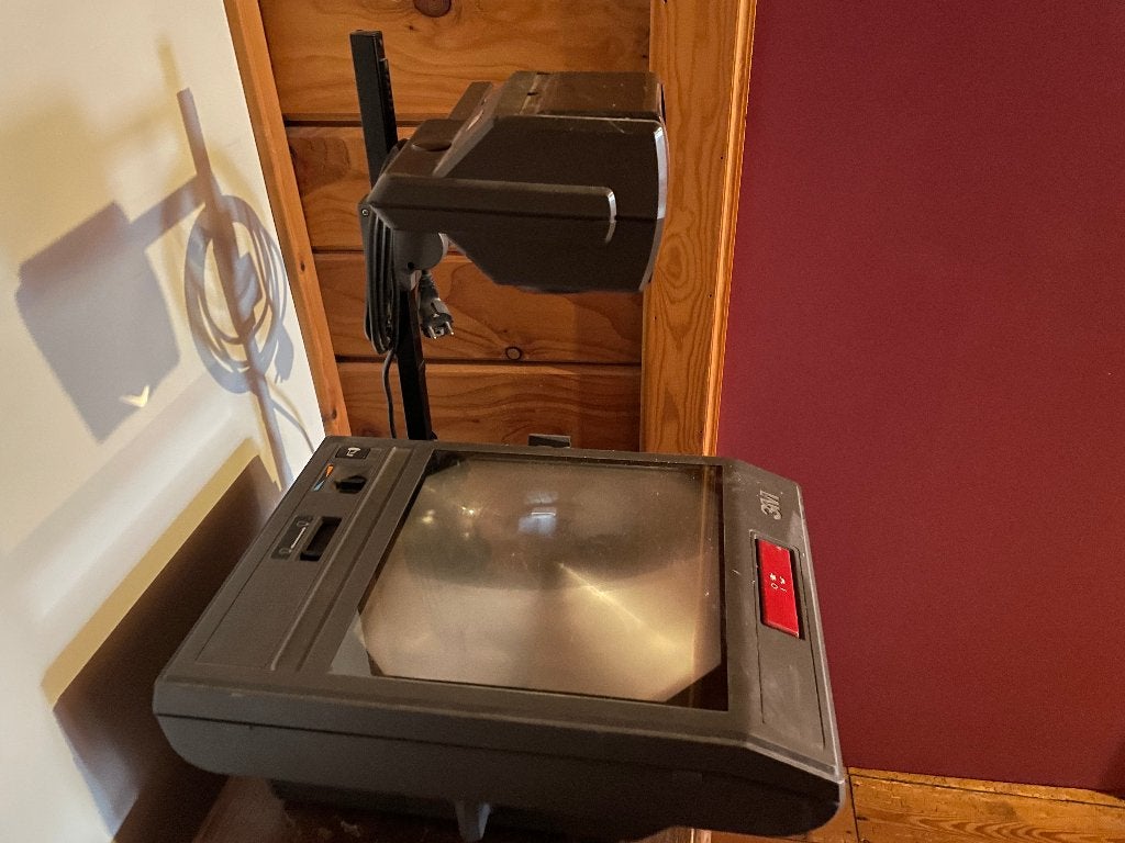 Overheadprojector, Ophalen, Gebruikt