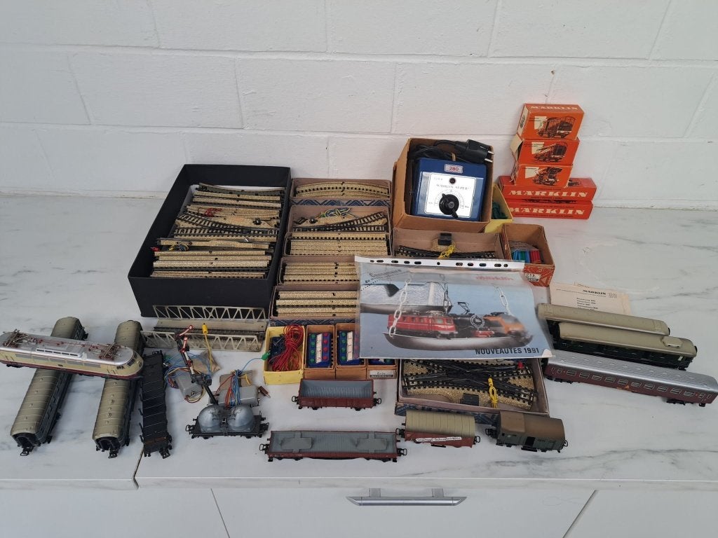 Lot Train Miniature Märklin HO – Grand Ensemble Vintage(, Ophalen, Zo goed als nieuw, Locomotief, Märklin