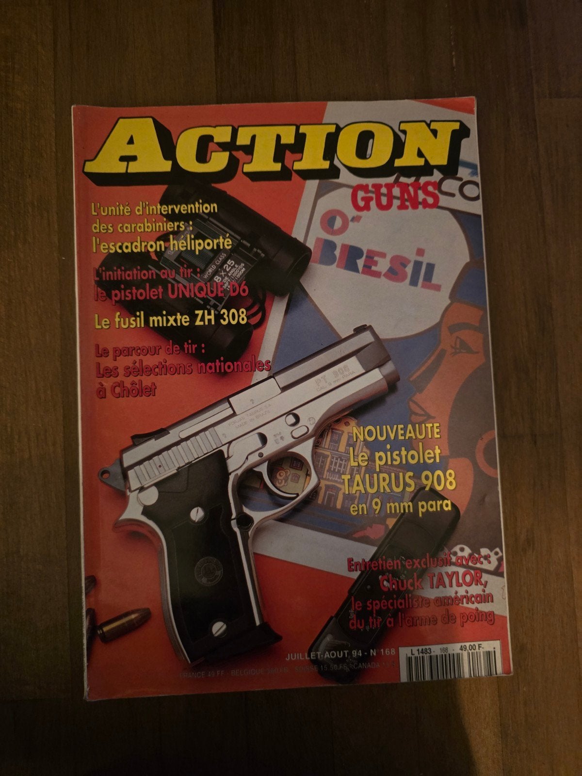Action Guns n168 – Juillet/Août 1994 – magazine ancien, Enlèvement ou Envoi