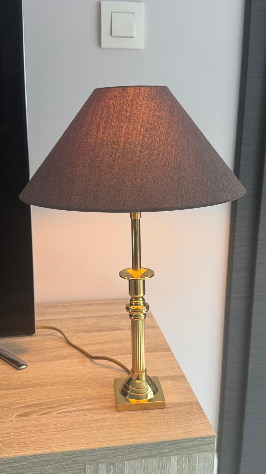 Vintage messing tafellamp, Huis en Inrichting, Ophalen of Verzenden, Zo goed als nieuw, Vintage