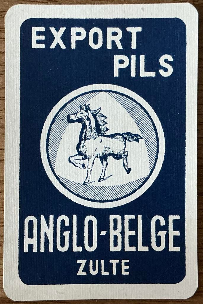 Speelkaart EXPORT PILS/ANGLO-BELGE/ZULTE, Verzamelen, Ophalen of Verzenden, Zo goed als nieuw, Speelkaart(en)