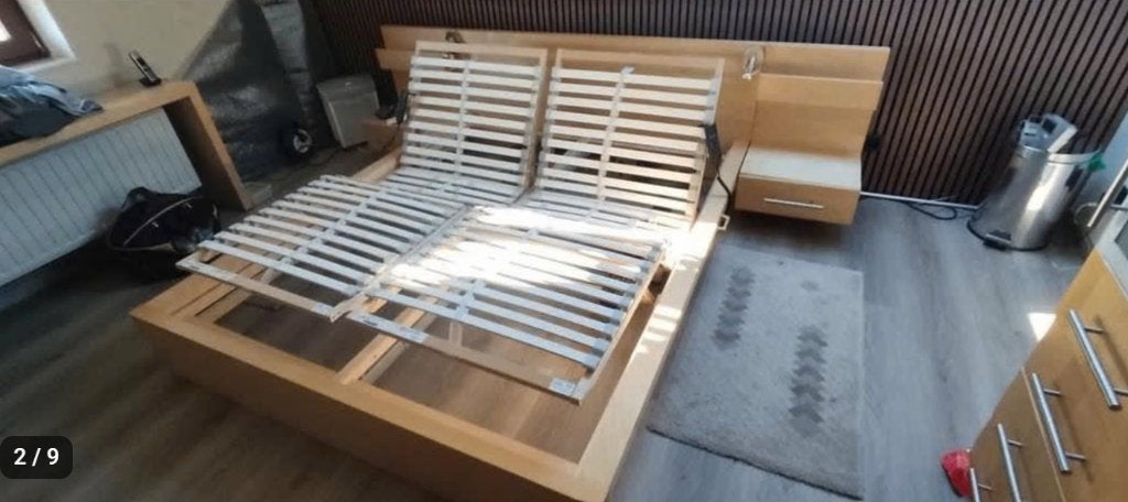 Elektrisch verstelbaar 2 Persoons bed 160cm breed 200cm lang, Strak modern, Autres couleurs, Enlèvement, Utilisé