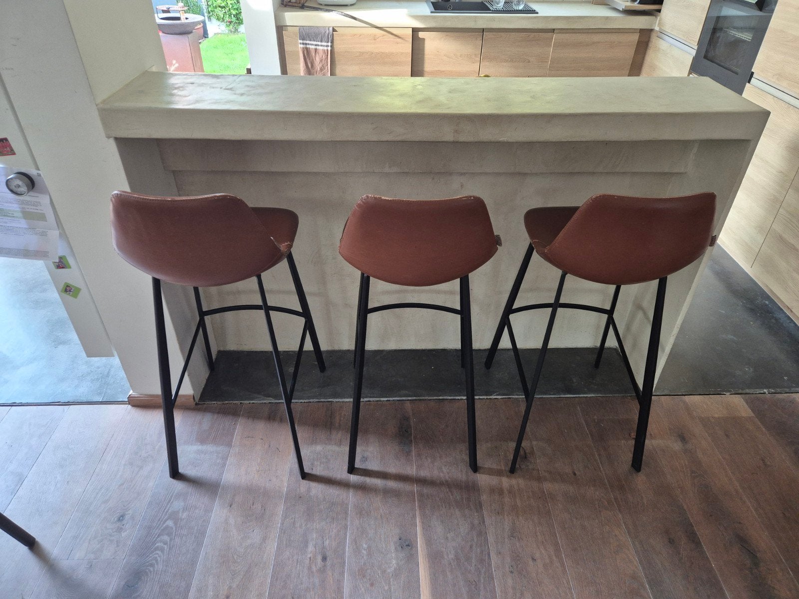 3 Dutch Bone Barstoelen, Ophalen, Gebruikt