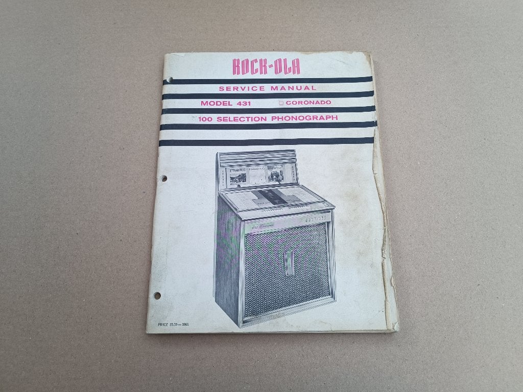 Service Manual Rock-ola 431 Coronado (1966) jukebox, Envoi