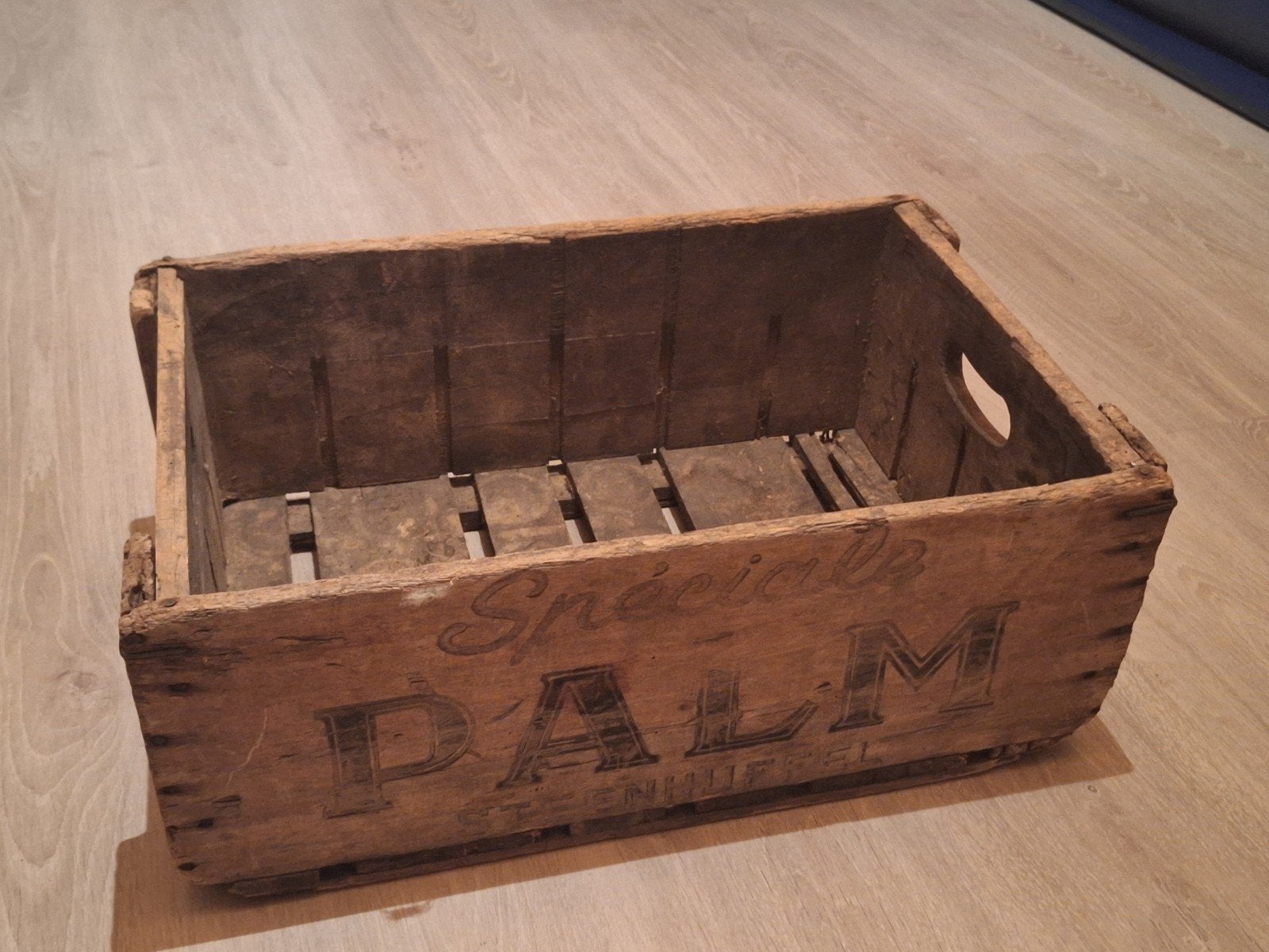 Vintage houten bak palm, Ophalen of Verzenden