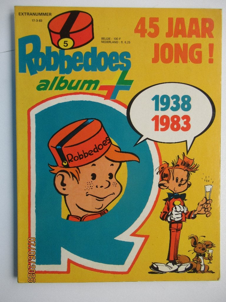 robbedoes album +...nr.5...45 jaar jong..........1st, Ophalen of Verzenden, Gelezen