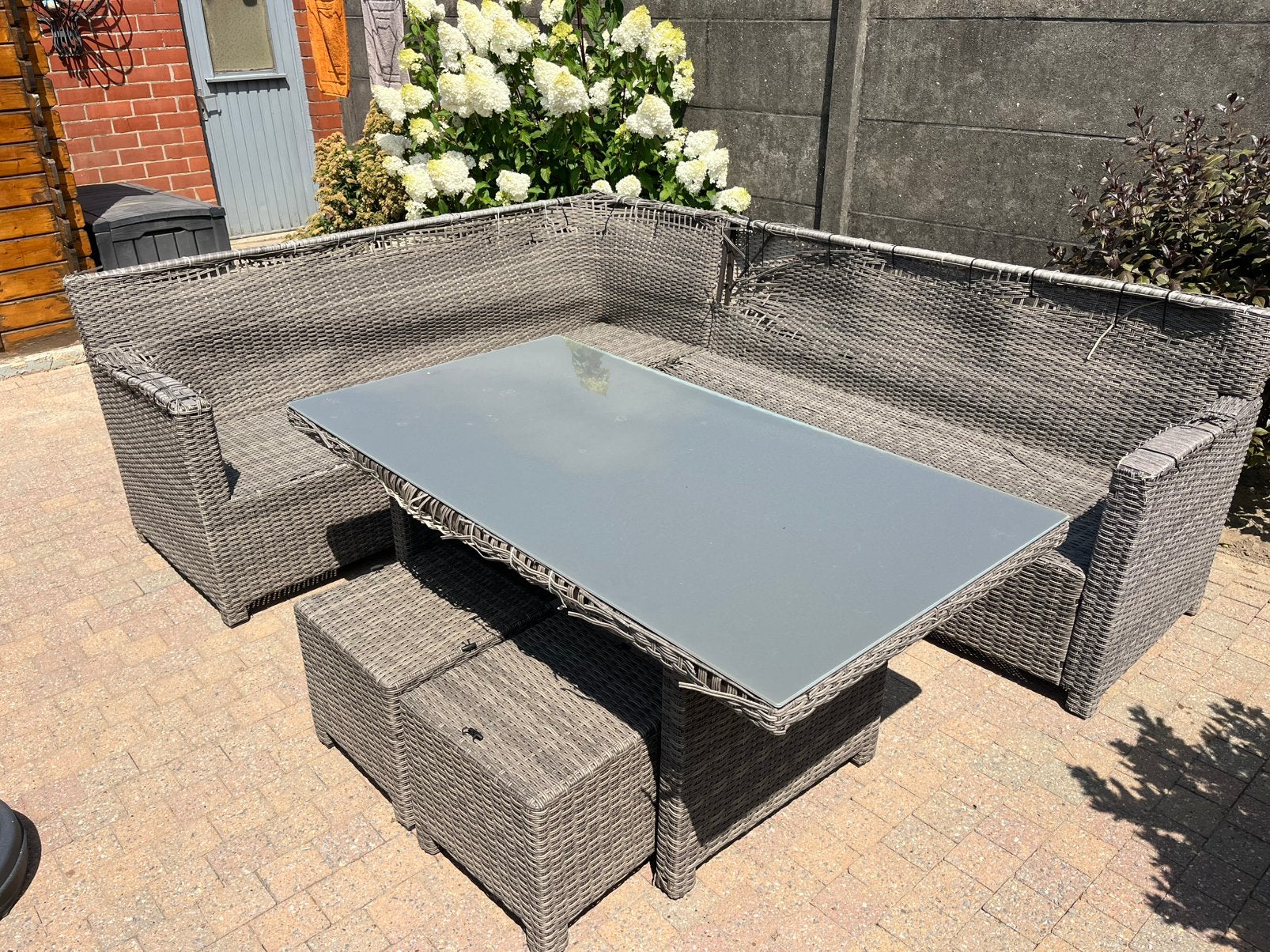 Loungset, Tuin en Terras, Ophalen, Gebruikt, Hocker, 8 zitplaatsen