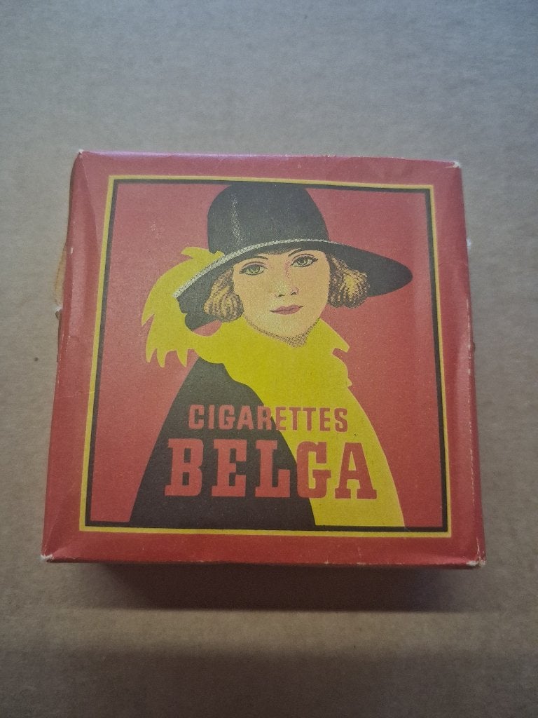 sigaretten  BELGA   taksband 5,80FR, Verzamelen, Ophalen of Verzenden, Zo goed als nieuw, Reclamebord