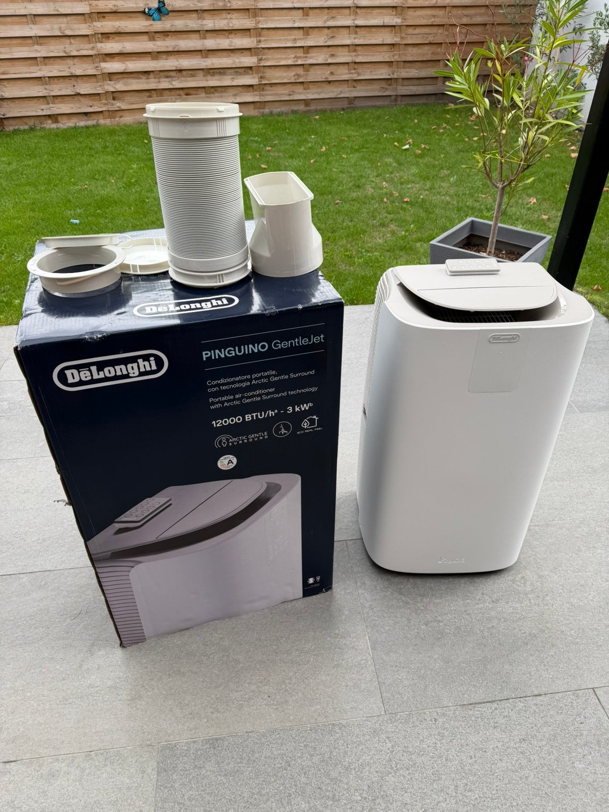 Airco mobile De Longhi 12.000btu, Ophalen, 3 snelheden of meer, Zo goed als nieuw, Afstandsbediening
