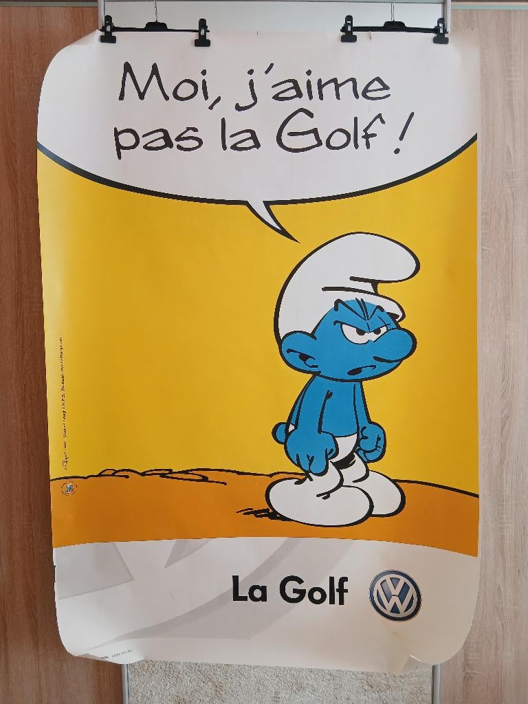 6 Affiches SCHTROUMPFS Peyo Très grand format, Ophalen, Gebruikt, Verschillende Smurfen, Stripboek