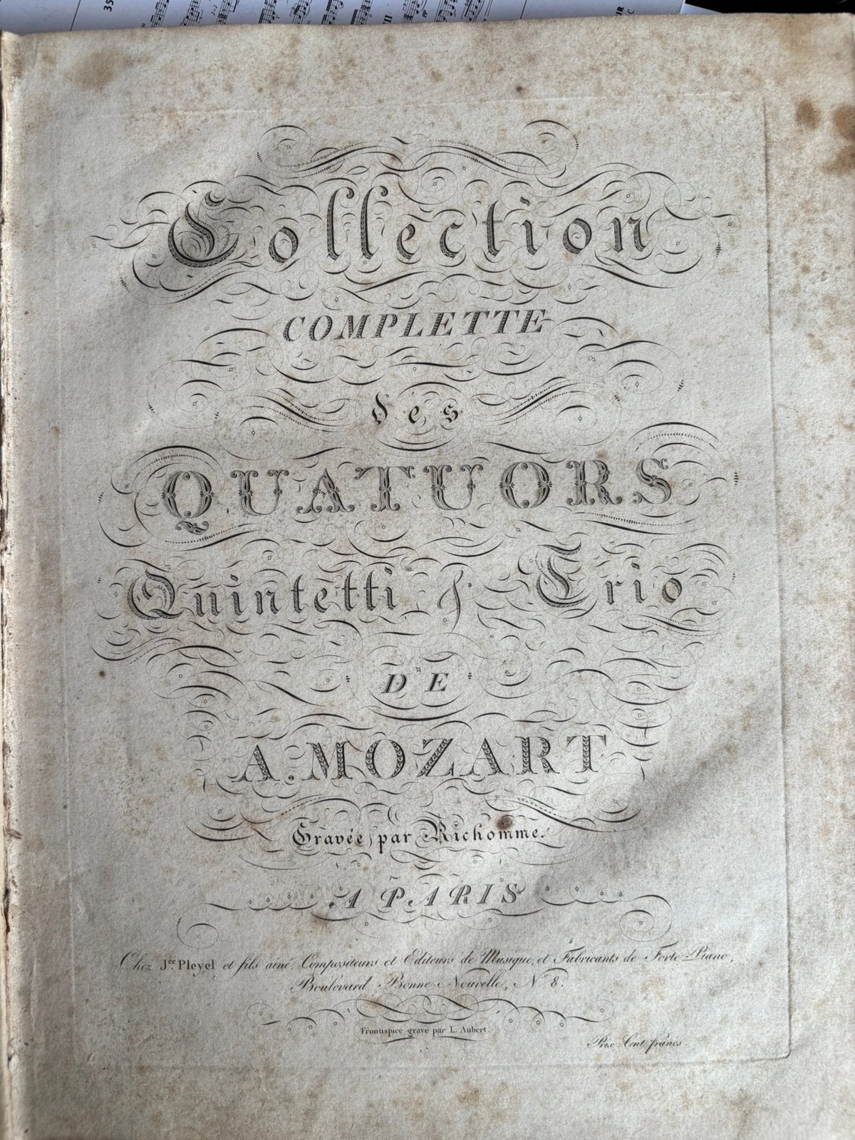 Partition Mozart ~1810-20 Violon 1 - Pleyel, Ophalen