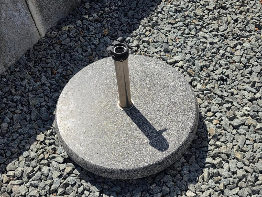 Parasol voet - ZEER ZWAAR 40 KG- 70 cm diameter, Ophalen, Zo goed als nieuw, Minder dan 1 meter, Stokparasol