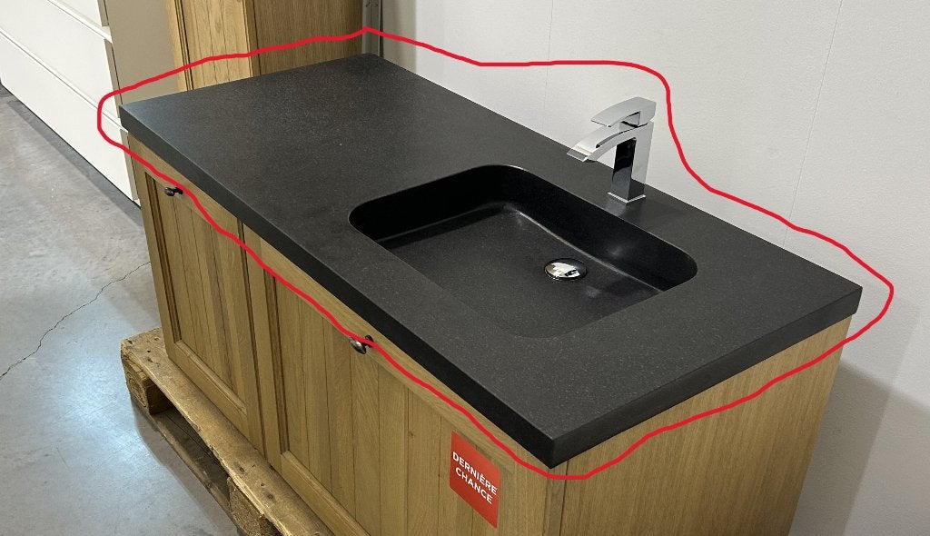 nieuwe zwarte granieten spoelbak, Doe-het-zelf en Bouw, Sanitair, Nieuw, Wastafel, Steen, Ophalen