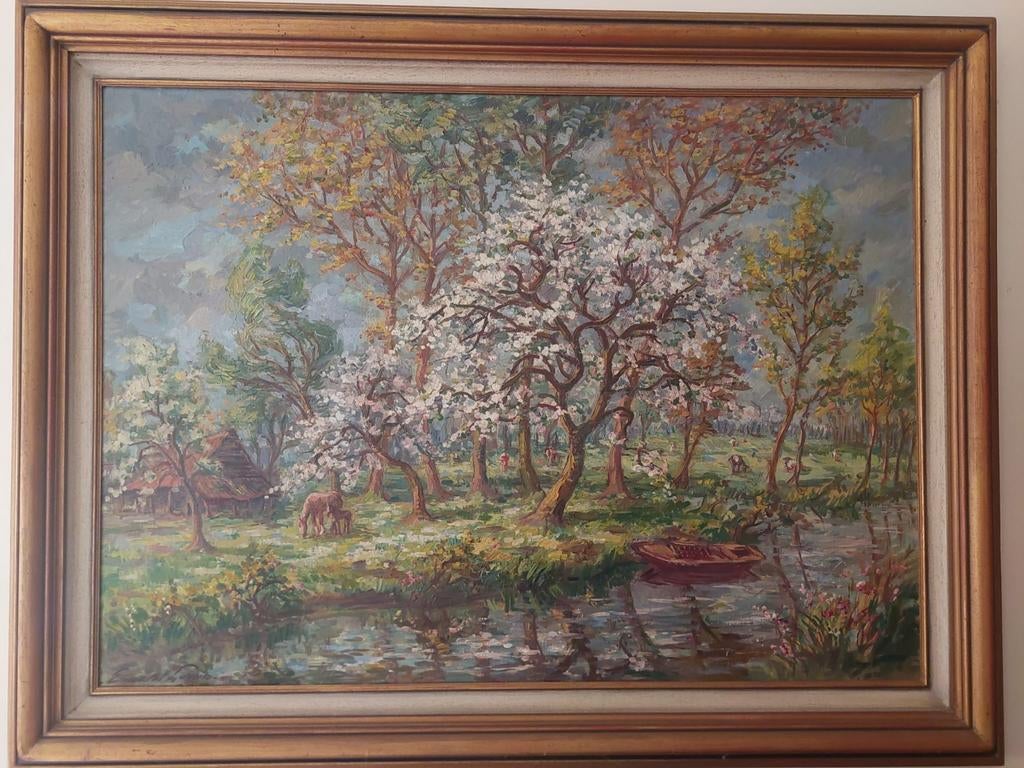 Ernest Gorus, paysage, huile sur toile (11080), Enlèvement