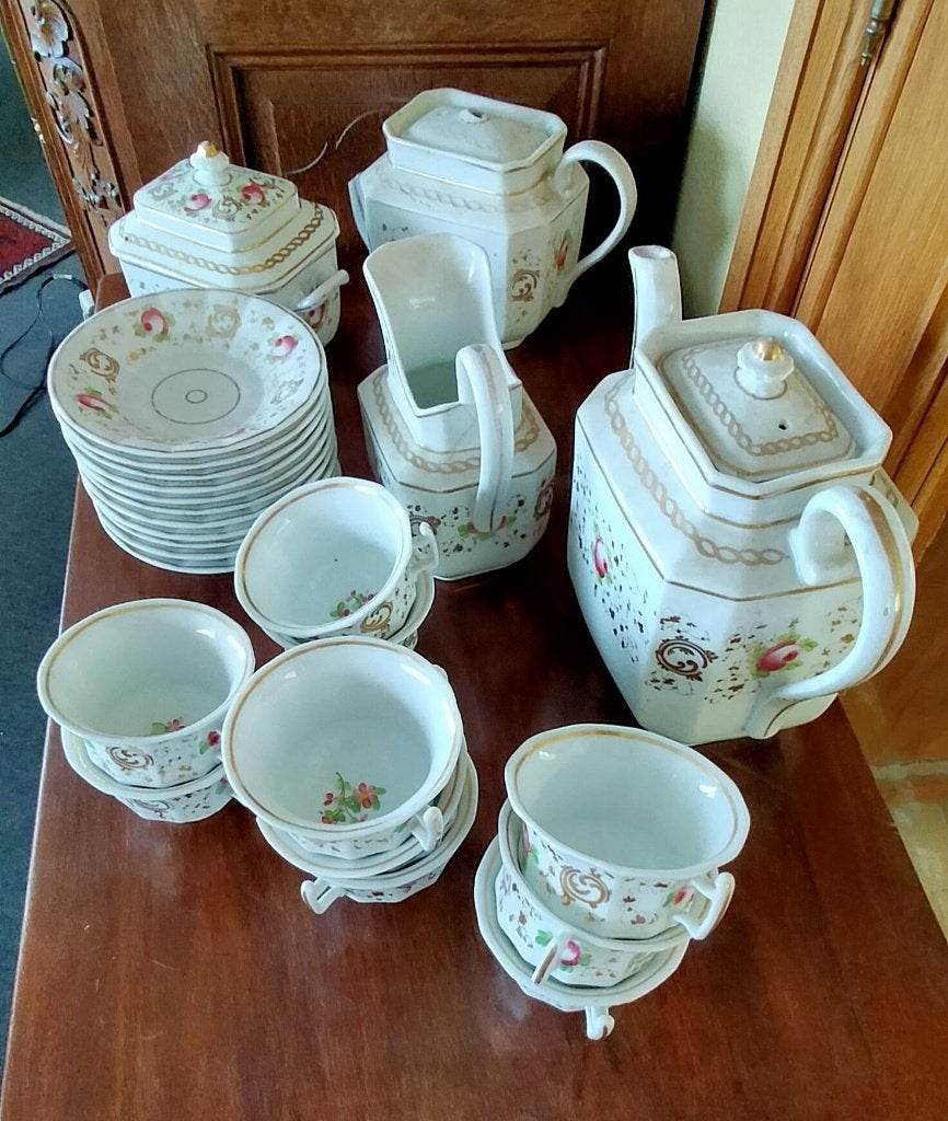 Service à café et thé en porcelaine antique/vintage, Enlèvement