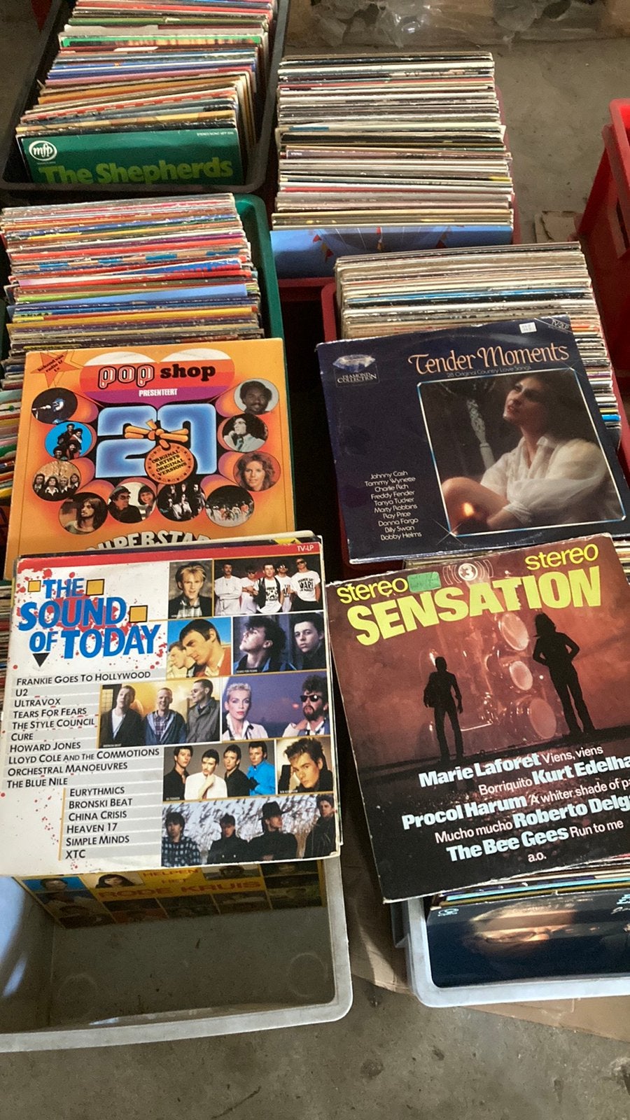 Lot van 250 LPs beetje van alles geen klassiek, CD & DVD, Vinyles | Compilations, Enlèvement, Comme neuf, Pop