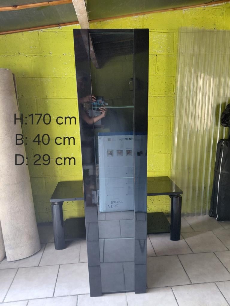 Vitrine kast (in Ninove), Huis en Inrichting, Kasten | Vitrinekasten, Ophalen, Minder dan 50 cm, Minder dan 25 cm, 150 tot 200 cm