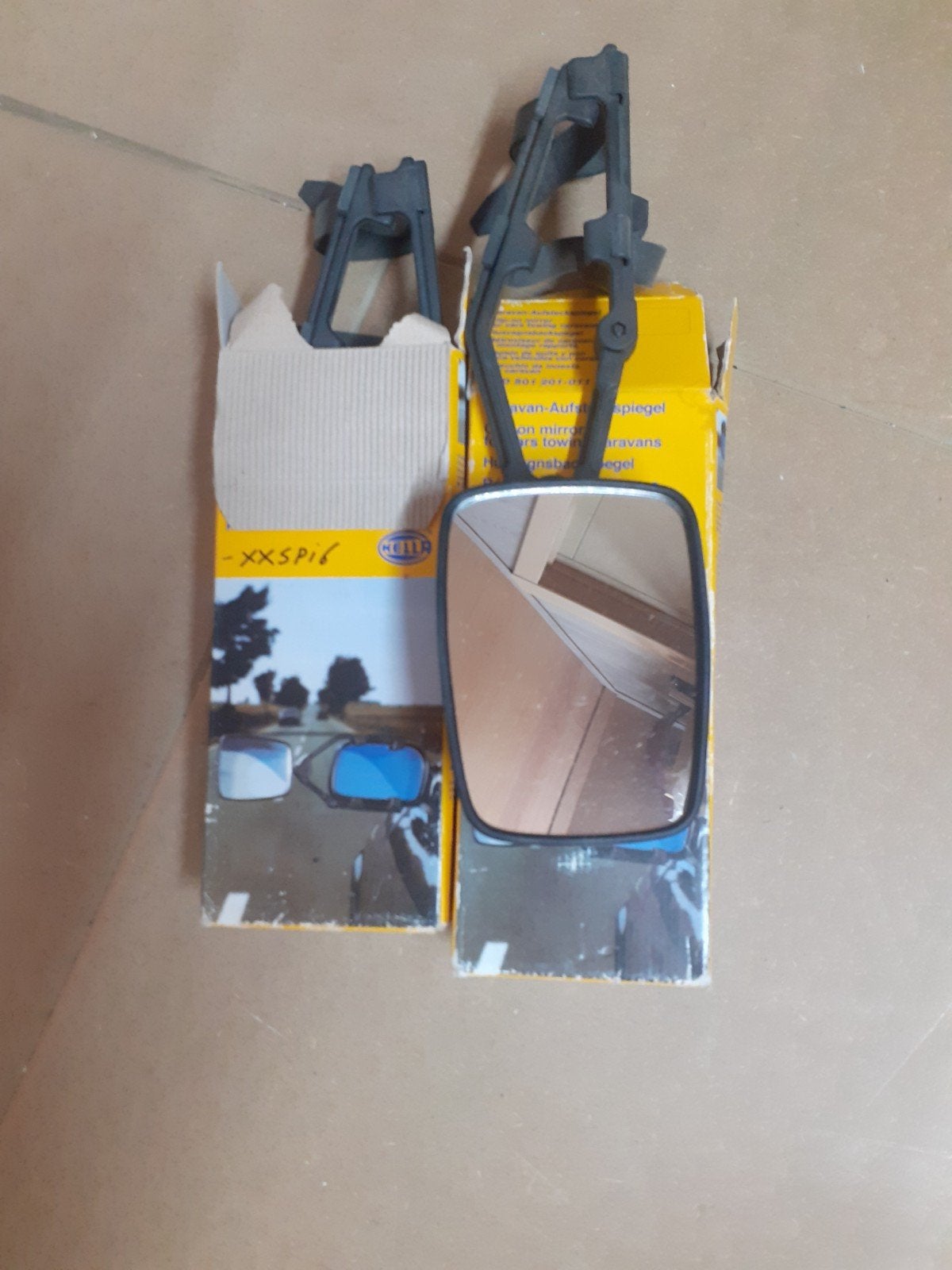 spiegels voor op auto trekken caravan, Ophalen