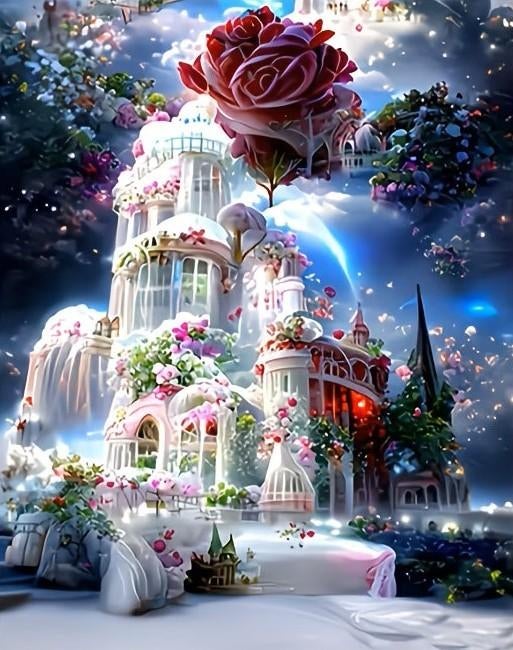 N 52 Diamond Painting Palace Roses 50x40cm (carrées), Hobby & Loisirs créatifs, Bricolage, Neuf, Diamond painting, Éducatif, Autocollant