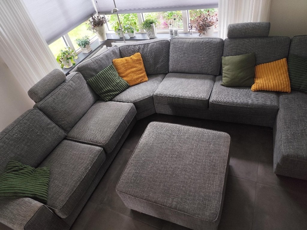 Prachtige ruime hoekbank in zeer goede staat, Huis en Inrichting, Ophalen, Gebruikt, Stof