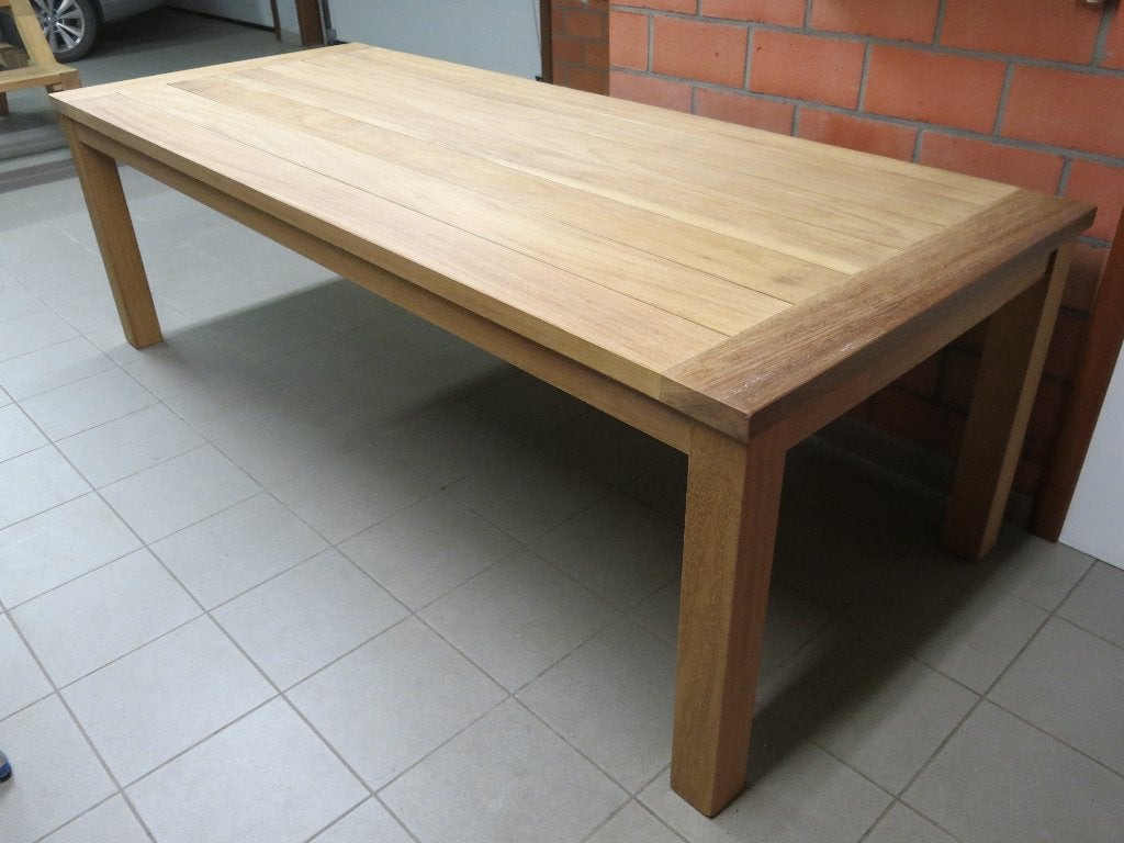 te koop grote teak tafel mooie prijs, Huis en Inrichting, Ophalen, 100 tot 150 cm, Klassiek, Teakhout