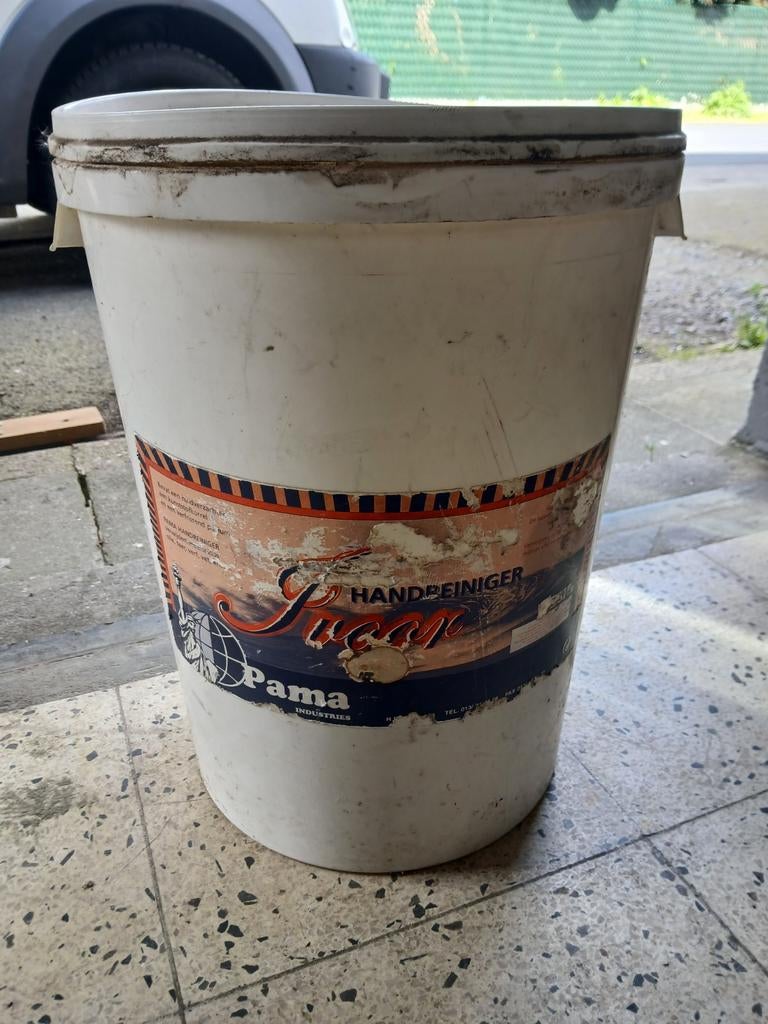 Handzeep met korrels, Huis en Inrichting, Emmers, Ophalen, Gebruikt, Met deksel