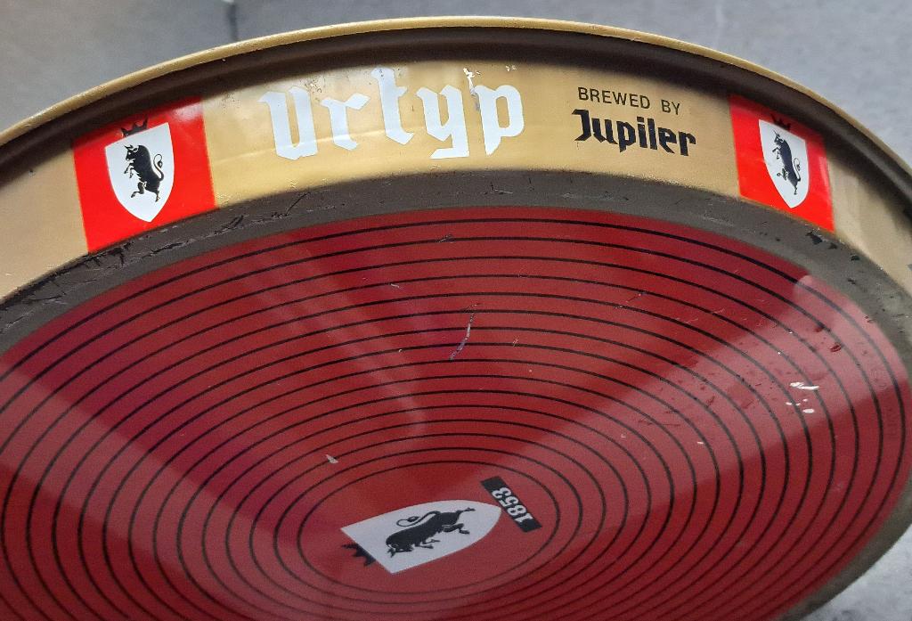 Ancien plateau à bière Jupiler Urtyp, Verzamelen, Biermerken, Gebruikt, Overige typen, Jupiler, Ophalen of Verzenden