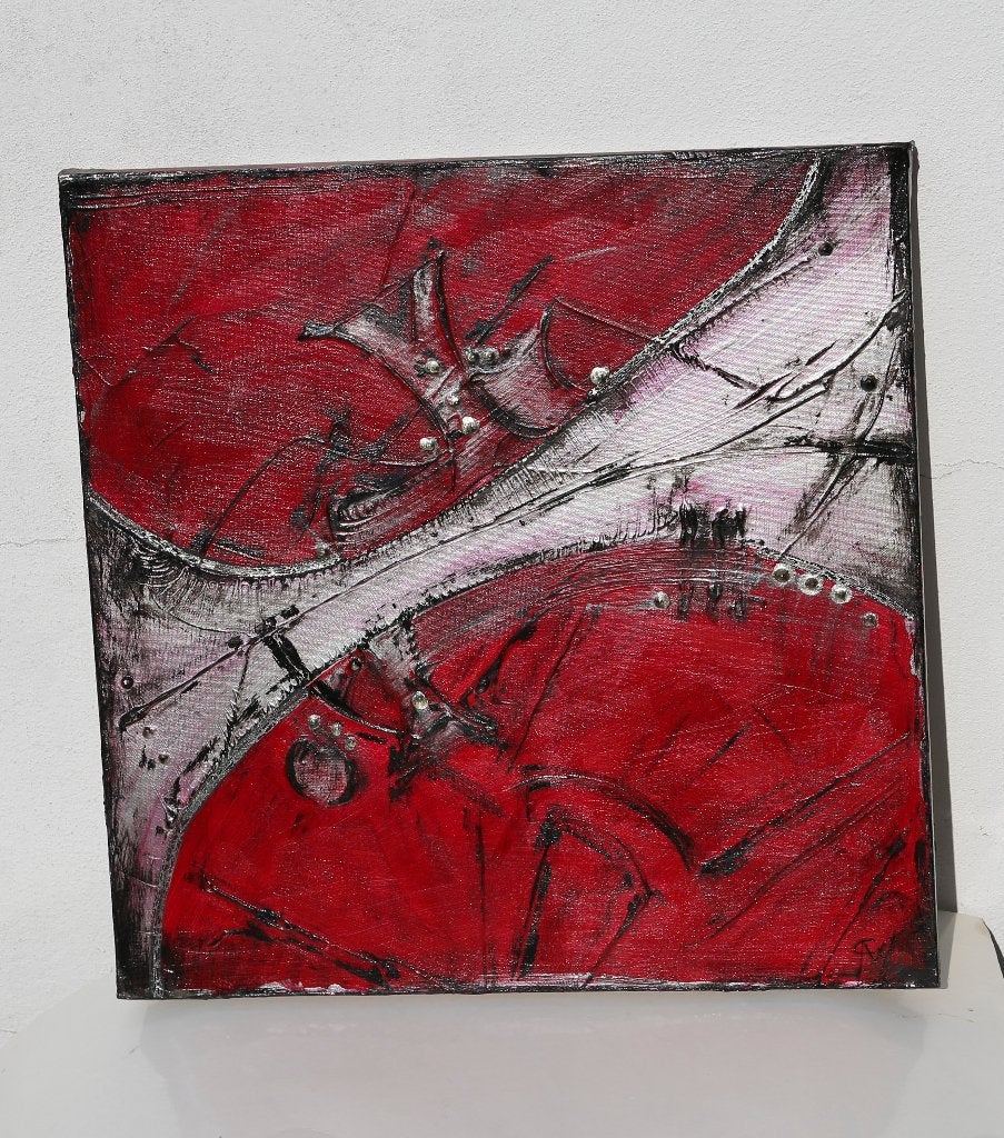 Origineel canvas 50*50 cm, Antiek en Kunst, Ophalen of Verzenden, Hout
