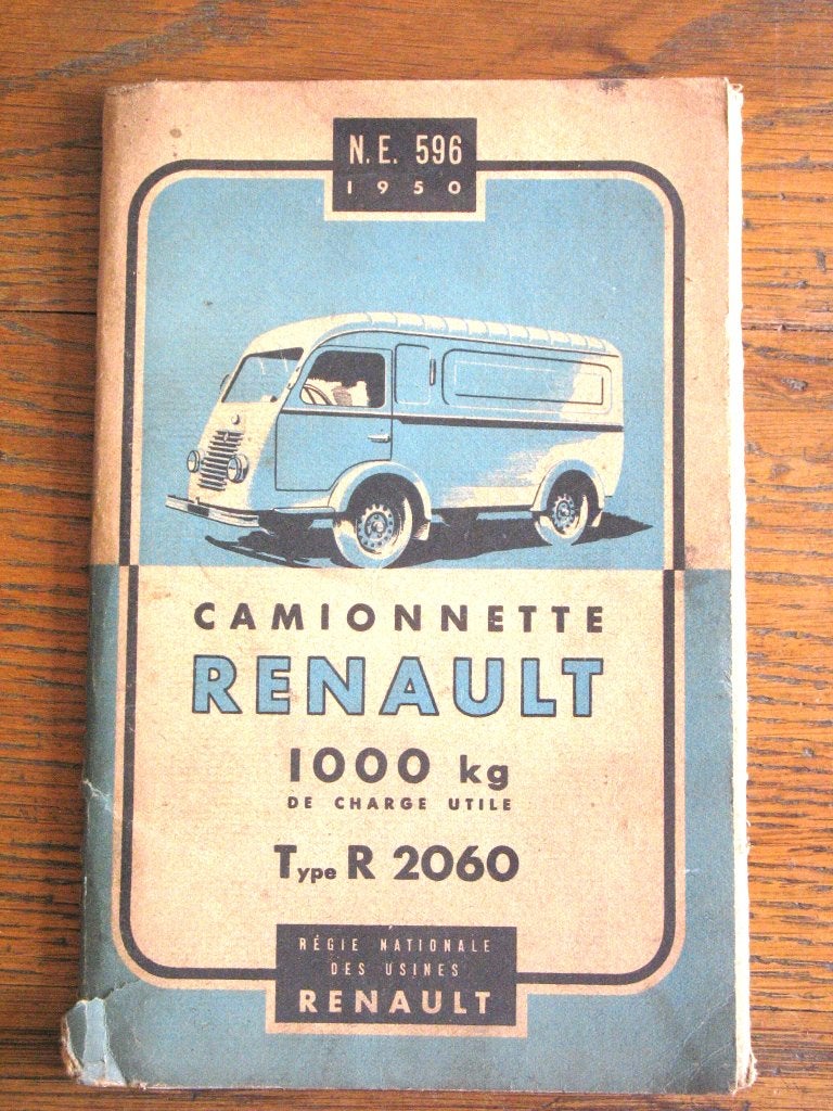 RENAULT 1000kg R2060 (Galion) onderhoudsboekje, Ophalen of Verzenden