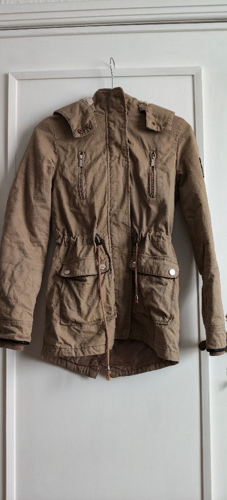 Belle veste d'hiver marron clair pour fille taille 34, Enlèvement ou Envoi, Comme neuf, Brun, Pimkie