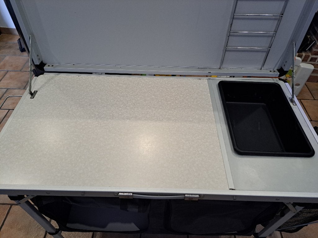 Valise cuisine camping pliable, Enlèvement, Comme neuf, Armoire de camping