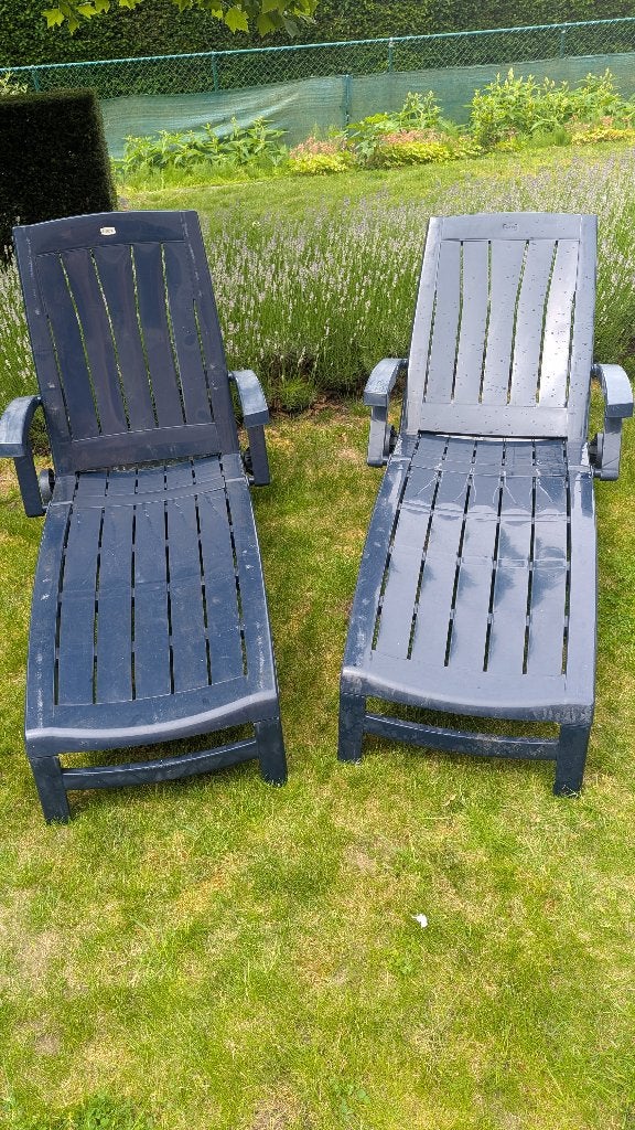 Ligbed jardin, Jardin & Terrasse, Chaises longues, Enlèvement, Utilisé, Plastique, Réglable