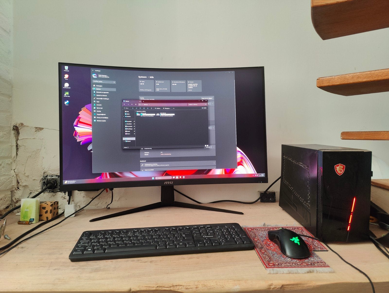 Game pc msi infinite s + 4k 32" scherm 1 ms, Computers en Software, Desktop Pc's, 1500 GB, 2 tot 3 Ghz, Gaming, SSD