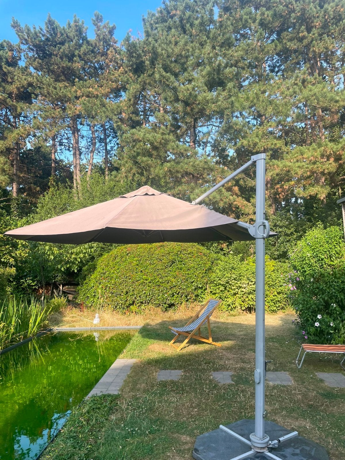 parasol, Enlèvement, Utilisé, Métal, Pliant