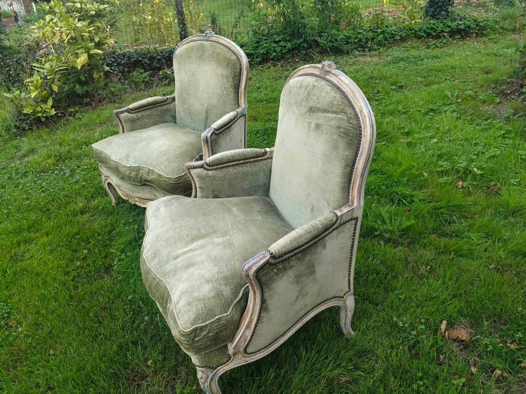 Fauteuils Louis XV, Maison & Meubles, 75 à 100 cm, Comme neuf, Enlèvement, Bois
