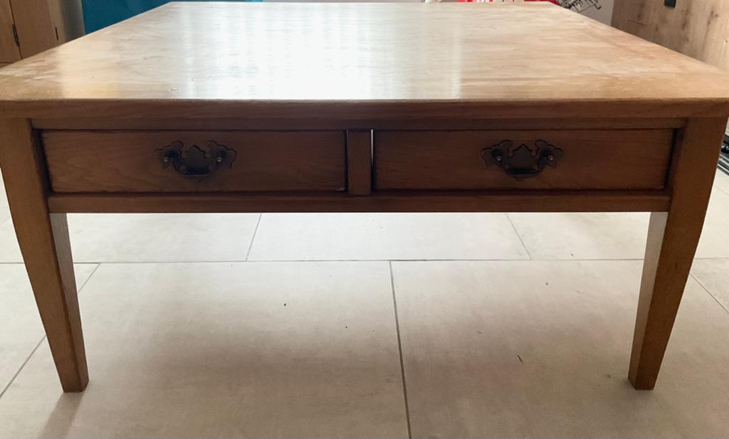 Eiken salontafel, Huis en Inrichting, Tafels | Salontafels, Ophalen, Gebruikt