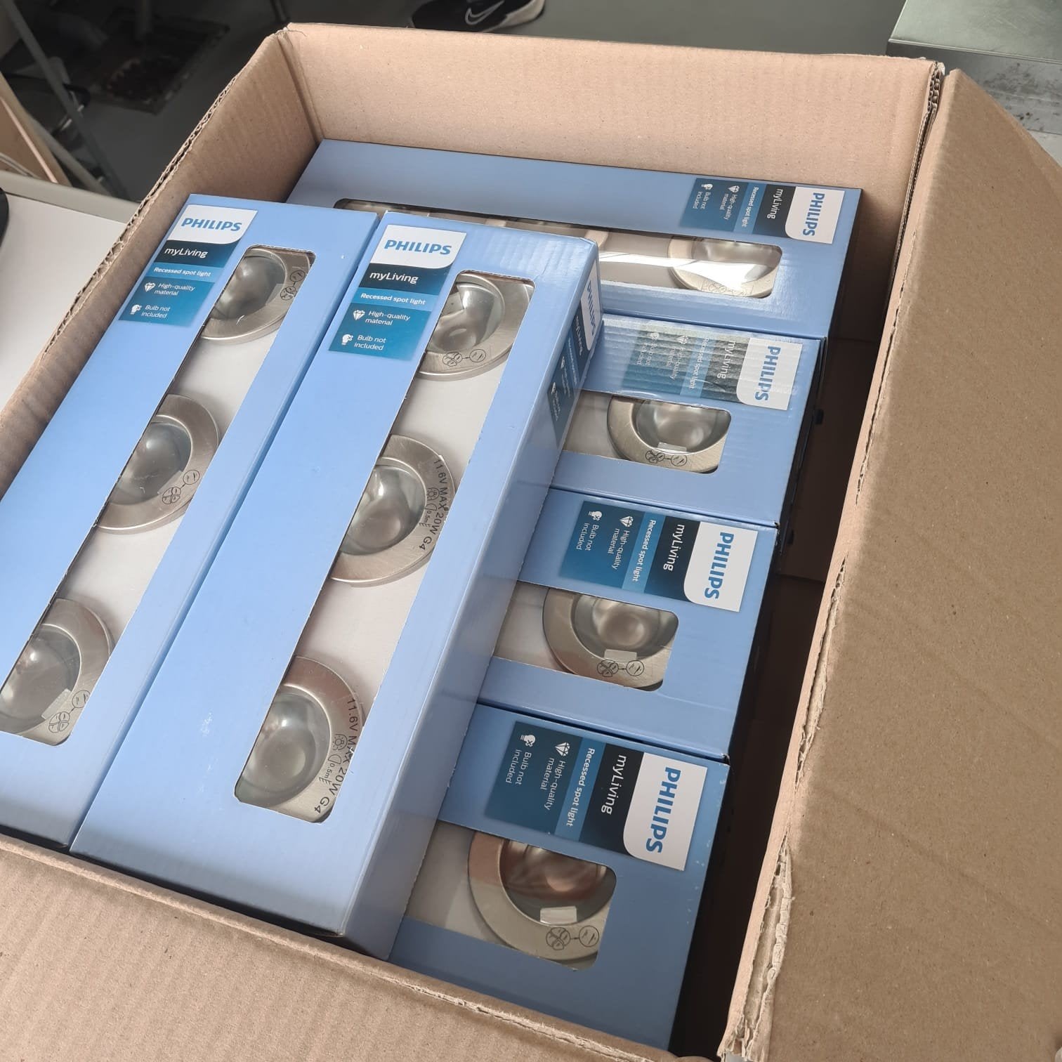 10 pakken inbouwspots Philips - nieuw, Maison & Meubles, Neuf, Enlèvement ou Envoi, Spot encastrable, Transformateur inclus