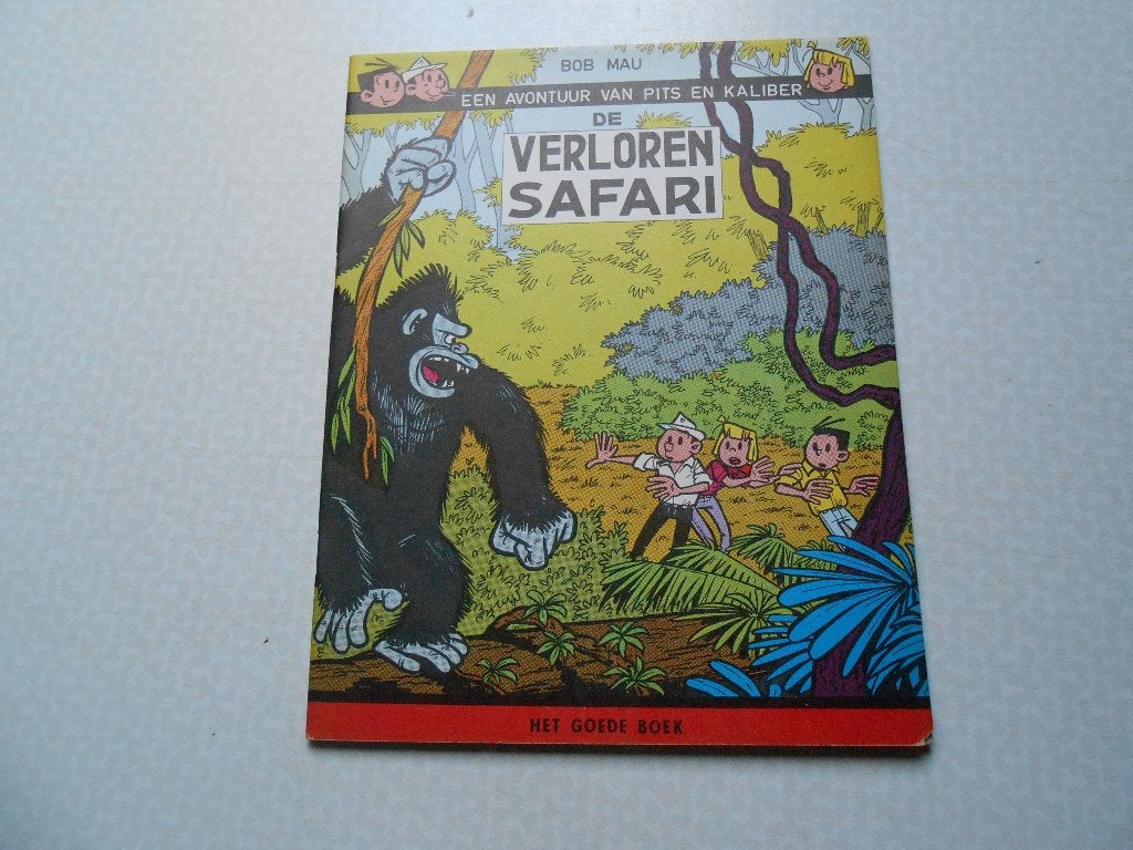 Pits en kaliber 10 de verloren safari 1ste dr 1963. Het goed, Boeken, Stripverhalen, Bob Mau, Eén stripboek, Ophalen of Verzenden