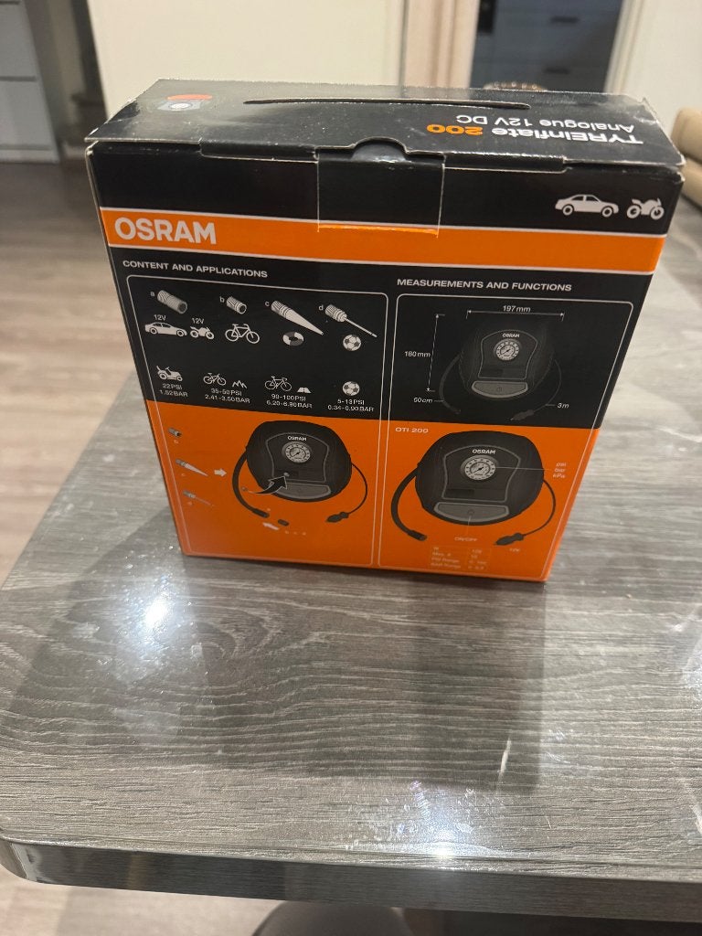 Le compresseur pour pneus analogique OSRAM Tyreinflate 200, Enlèvement, Neuf